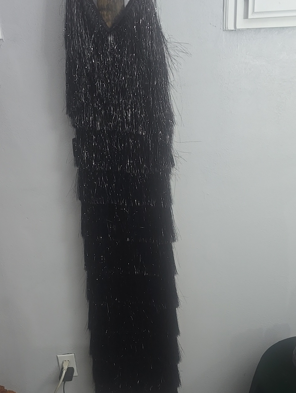 KiKIRIKI Fringe Maxi Dress S
